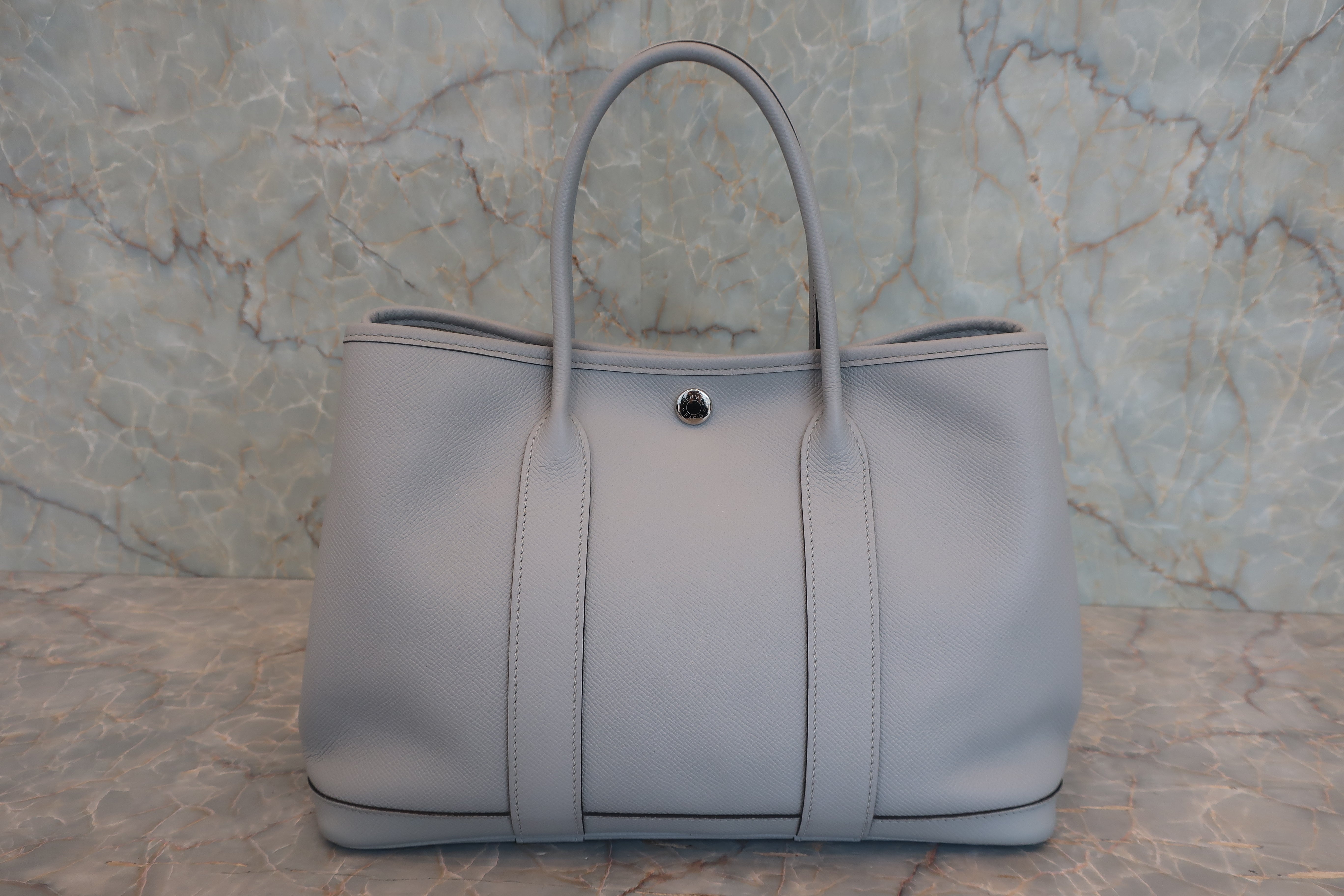 HERMES／エルメス ガーデンパーティTPM ヴォーエプソン ブルーペール X