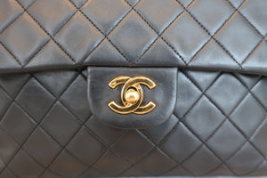 CHANEL/シャネル マトラッセＷフラップＷチェーンショルダーバッグ ラムスキン ブラック/ゴールド金具 ショルダーバッグ 600100211