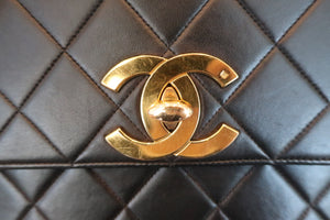 CHANEL/シャネル マトラッセチェーンショルダーバッグ ラムスキン ブラック/ゴールド金具 ショルダーバッグ 600070032