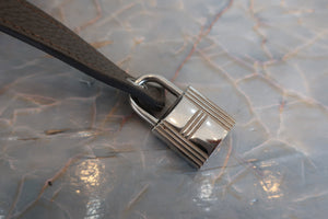 HERMES PICOTIN LOCK MM Clemence leather Etain X Engraving Hand bag 700050167