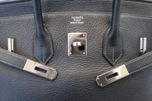 Load image into Gallery viewer, HERMES BIRKIN 35 Clemence leather Blue Indigo □G Engraving Hand bag 700030259
