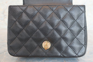 CHANEL/香奈儿 迷你CF 单盖 链条包 荔枝皮 Black/Gold hadware(黑色/金色金属) 肩背包 600080111