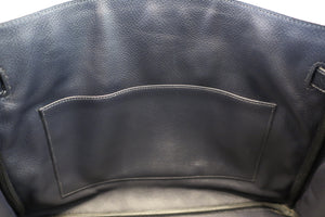HERMES BIRKIN 35 Clemence leather Blue Indigo □G Engraving Hand bag 700030259