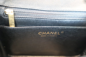 CHANEL/香奈儿 迷你CF 单盖 链条包 荔枝皮 Black/Gold hadware(黑色/金色金属) 肩背包 600080111