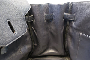 HERMES BIRKIN 35 Clemence leather Blue Indigo □G Engraving Hand bag 700030259