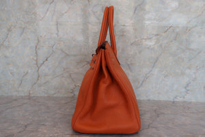 HERMES／エルメス バーキン35 トリヨンクレマンス オレンジ □I刻印 ハンドバッグ 700080103