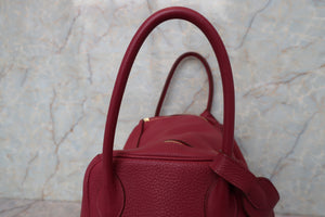 HERMES／エルメス リンディ34 トリヨンクレマンス ルビー □O刻印 ショルダーバッグ 700090160