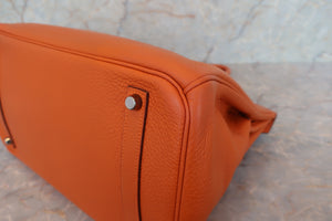 HERMES／エルメス バーキン35 トリヨンクレマンス オレンジ □I刻印 ハンドバッグ 700080103