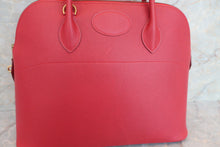 Load image into Gallery viewer, HERMES BOLIDE 35 Graine Couchevel leather Rouge vif □A Engraving Shoulder bag 600070108
