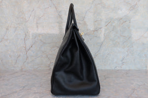 HERMES／エルメス バーキン40 アルデンヌ ブラック □F刻印 ハンドバッグ 700040057