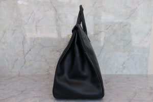 HERMES／エルメス バーキン40 アルデンヌ ブラック □F刻印 ハンドバッグ 700040057