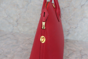 HERMES BOLIDE 35 Graine Couchevel leather Rouge vif □A刻印 Shoulder bag 600070108