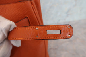 HERMES／エルメス バーキン35 トリヨンクレマンス オレンジ □I刻印 ハンドバッグ 700080103