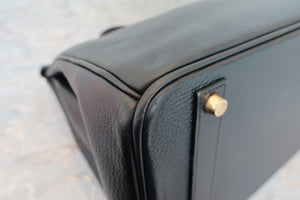 HERMES／エルメス バーキン40 アルデンヌ ブラック □F刻印 ハンドバッグ 700040057