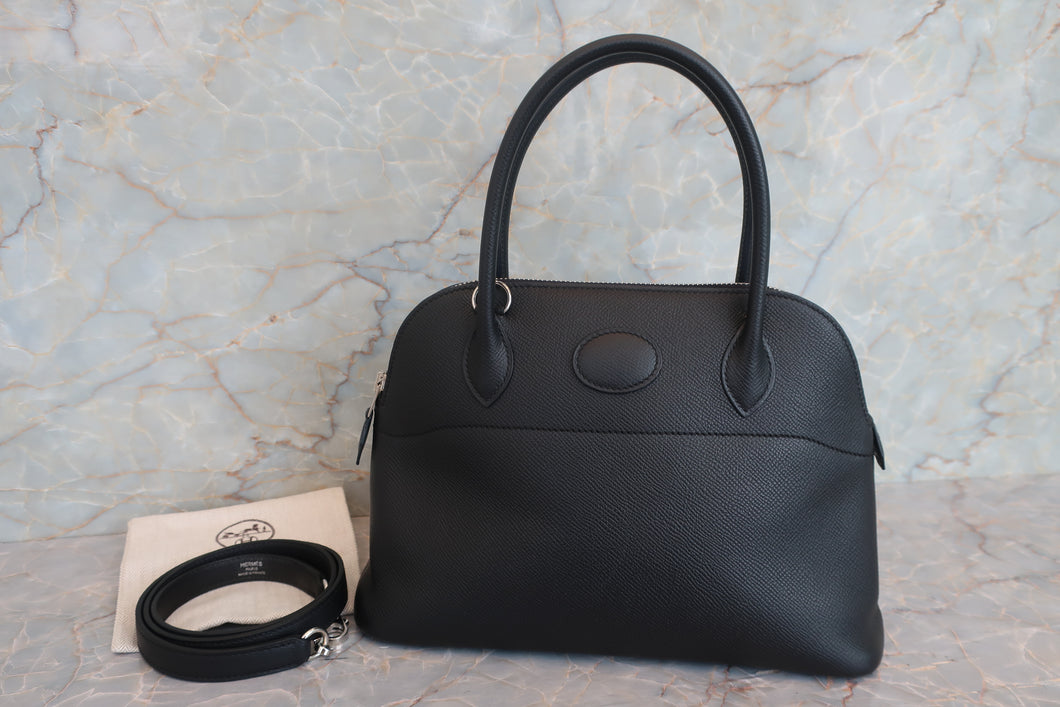HERMES／エルメス ボリード27 ヴォーエプソン ブラック □M刻印 ショルダーバッグ 700050275