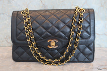 画像をギャラリービューアに読み込む, CHANEL/シャネル パリ限定マトラッセＷフラップチェーンショルダーバッグ ラムスキン ブラック/ゴールド金具 ショルダーバッグ 800080146
