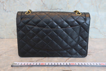 画像をギャラリービューアに読み込む, CHANEL/シャネル パリ限定マトラッセＷフラップチェーンショルダーバッグ ラムスキン ブラック/ゴールド金具 ショルダーバッグ 800080146
