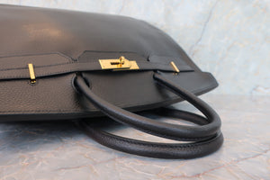 HERMES／エルメス バーキン40 アルデンヌ ブラック □F刻印 ハンドバッグ 700040057