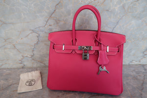 HERMES／エルメス キャンディバーキン25 ヴォーエプソン ローズティリアン/ルビー □R刻印 ハンドバッグ 700090145