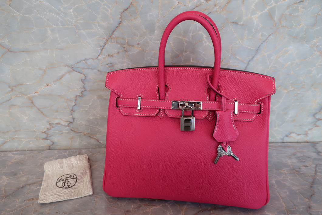 HERMES／エルメス キャンディバーキン25 ヴォーエプソン ローズティリアン/ルビー □R刻印 ハンドバッグ 700090145