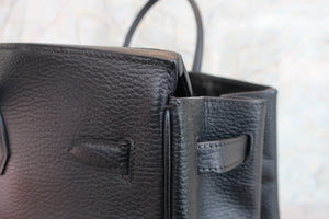 HERMES／エルメス バーキン40 アルデンヌ ブラック □F刻印 ハンドバッグ 700040057