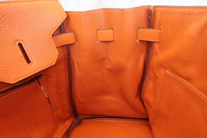 HERMES／エルメス バーキン35 トリヨンクレマンス オレンジ □I刻印 ハンドバッグ 700080103