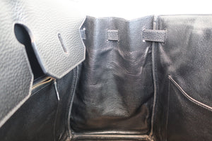 HERMES／エルメス バーキン40 アルデンヌ ブラック □F刻印 ハンドバッグ 700040057