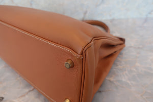 HERMES／エルメス ケリー32 クシュベル ゴールド □A刻印 ショルダーバッグ 700050171