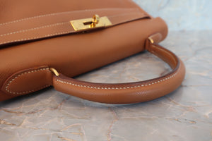 HERMES／エルメス ケリー32 クシュベル ゴールド □A刻印 ショルダーバッグ 700050171