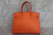 將圖片載入圖庫檢視器 HERMES／エルメス バーキン30 トリヨンクレマンス オレンジ □I刻印 ハンドバッグ 700050282
