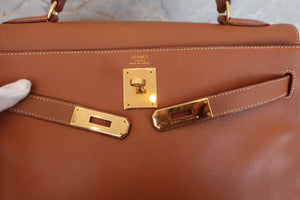 HERMES／エルメス ケリー32 クシュベル ゴールド □A刻印 ショルダーバッグ 700050171