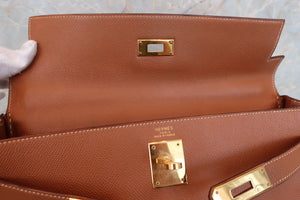 HERMES／エルメス ケリー32 クシュベル ゴールド □A刻印 ショルダーバッグ 700050171