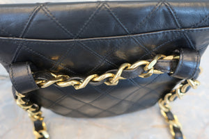 CHANEL/シャネル ビコローレウエストバッグ ラムスキン ブラック/ゴールド金具 ウエストバッグ 700070132