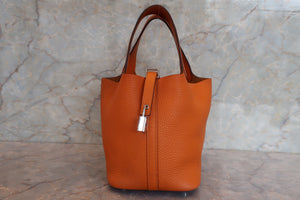 HERMES／エルメス ピコタンロックＰＭ トリヨンクレマンス アプリコット C刻印 ハンドバッグ 700090158
