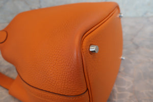 HERMES／エルメス ピコタンロックＰＭ トリヨンクレマンス アプリコット C刻印 ハンドバッグ 700090158