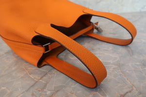 HERMES／エルメス ピコタンロックＰＭ トリヨンクレマンス アプリコット C刻印 ハンドバッグ 700090158