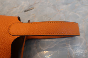 HERMES／エルメス ピコタンロックＰＭ トリヨンクレマンス アプリコット C刻印 ハンドバッグ 700090158
