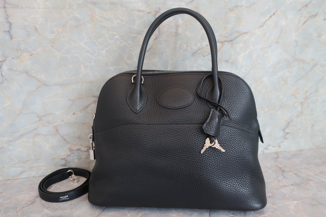 HERMES／エルメス ボリード31 トリヨンクレマンス ブラック □I刻印 ショルダーバッグ 700050276