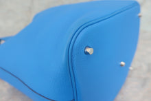 Load image into Gallery viewer, HERMES PICOTIN LOCK GM Clemence leather Blue hydra X Engraving Hand bag 600070092
