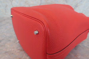 HERMES／エルメス ピコタンロックＭＭ トリヨンクレマンス ルージュピヴォワンヌ □R刻印 ハンドバッグ 700080141
