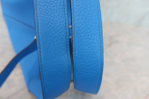 HERMES PICOTIN LOCK GM Clemence leather Blue hydra X刻印 Hand bag 600070092