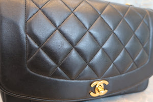 CHANEL/シャネル ダイアナマトラッセチェーンショルダーバッグ ラムスキン ブラック/ゴールド金具 ショルダーバッグ 700070063