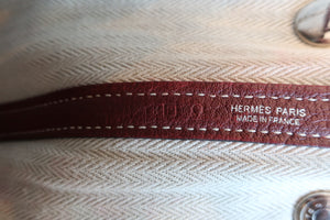 HERMES GARDEN PARTY TPM Negonda leather Rouge H □P Engraving Tote bag 600050194