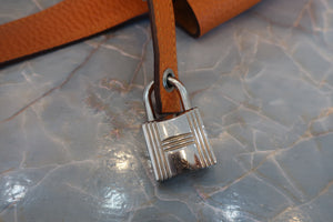 HERMES／エルメス ピコタンロックＰＭ トリヨンクレマンス アプリコット C刻印 ハンドバッグ 700090158