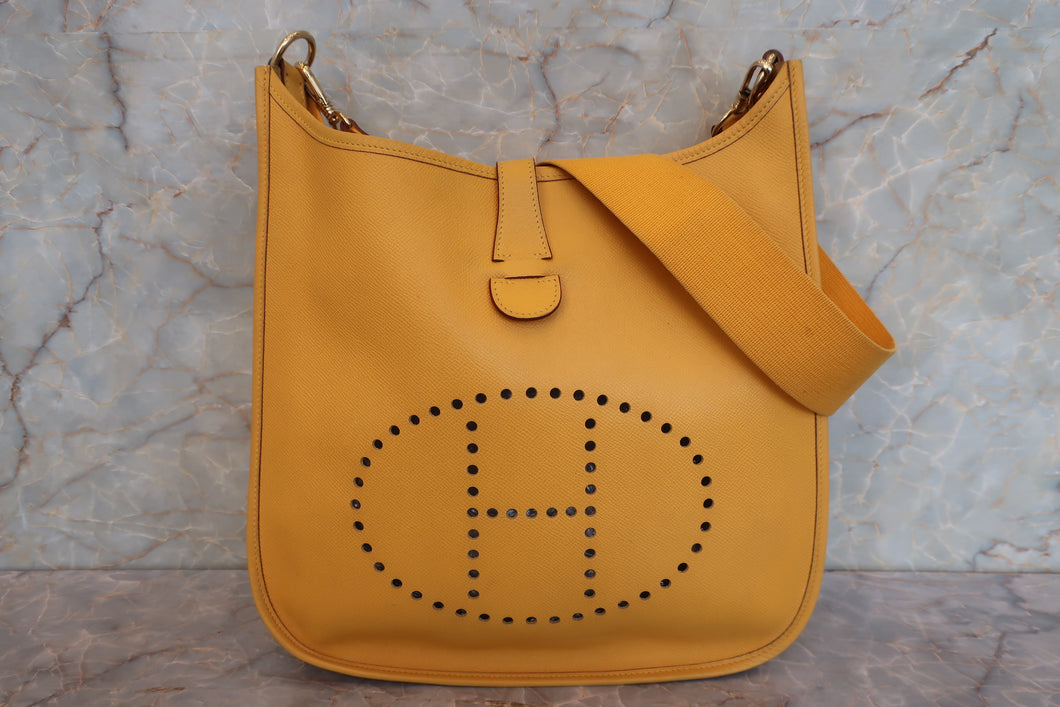 HERMES／エルメス エブリン1GM クシュベル ジョーヌ □A刻印 ショルダーバッグ 700090166