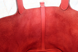 HERMES／エルメス ピコタンロックＭＭ トリヨンクレマンス ルージュピヴォワンヌ □R刻印 ハンドバッグ 700080141