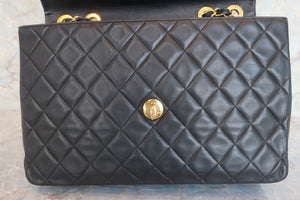 CHANEL/香奈儿 大号CF 单盖 链条包 羊皮 Black/Gold hadware(黑色/金色金属) 肩背包 600080167