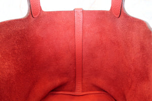 HERMES／エルメス ピコタンロックＭＭ トリヨンクレマンス ルージュピヴォワンヌ □R刻印 ハンドバッグ 700080141