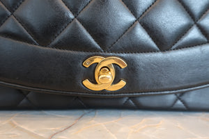 CHANEL/シャネル ダイアナマトラッセチェーンショルダーバッグ ラムスキン ブラック/ゴールド金具 ショルダーバッグ 700070063