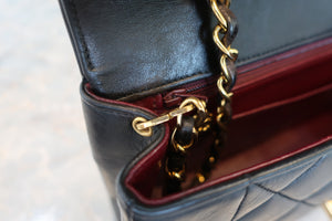 CHANEL/シャネル ダイアナマトラッセチェーンショルダーバッグ ラムスキン ブラック/ゴールド金具 ショルダーバッグ 700070063